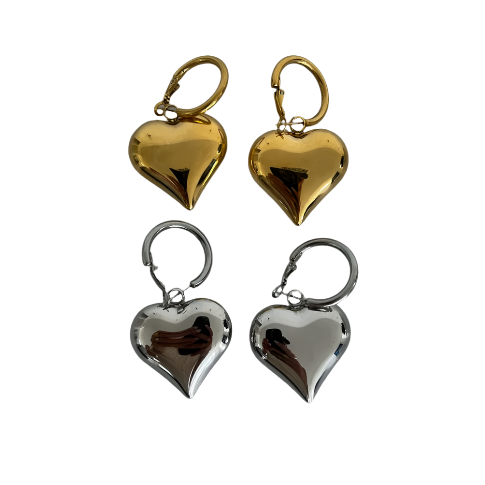 Bubble Heart Earrings