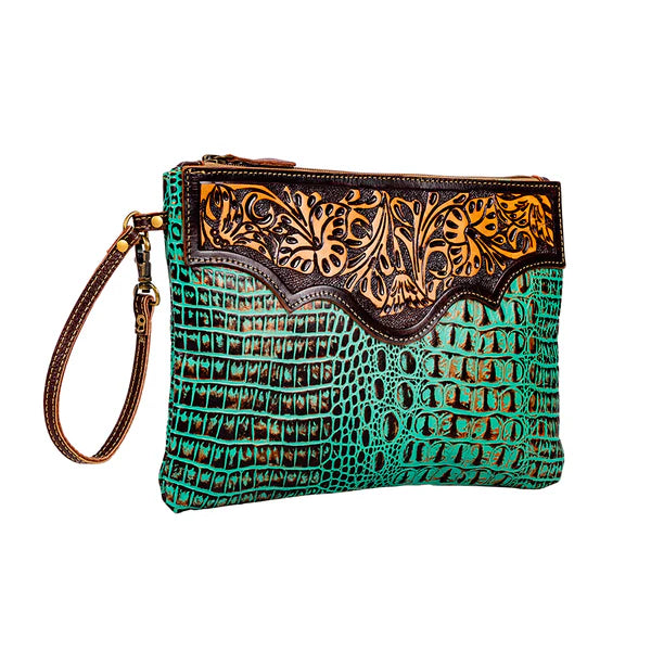 Sipala Handtooled Clutch Bag