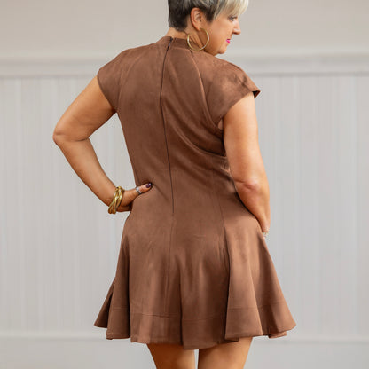 Cora Mini Dress - Brown