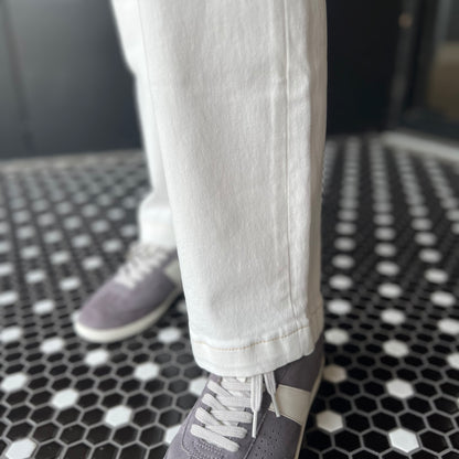 Risen TC Mid-Rise Ankle Straight Jeans - Cream