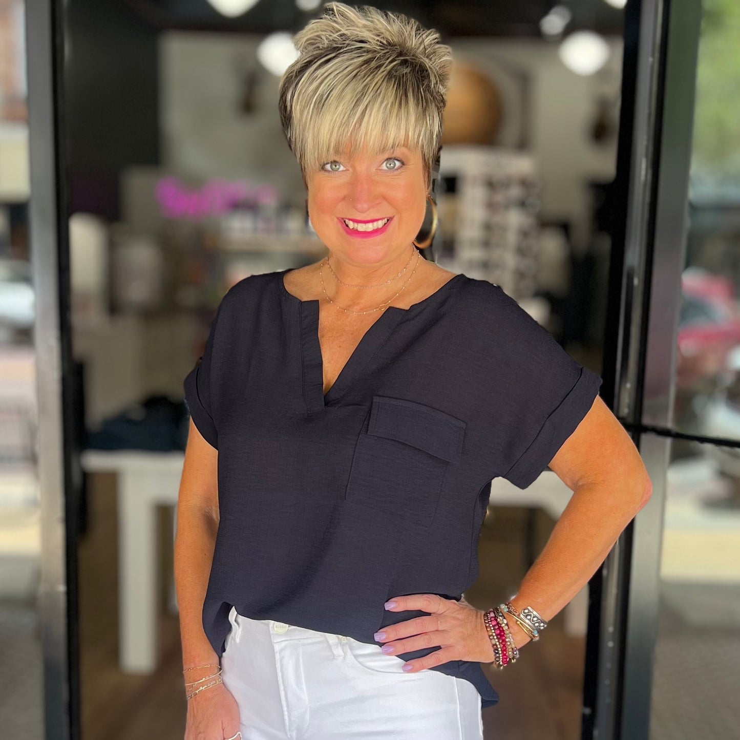 Savvy in Navy Top