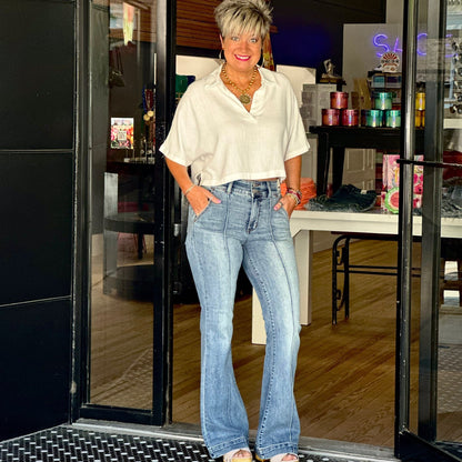 Judy Blue HW Trouser Flare