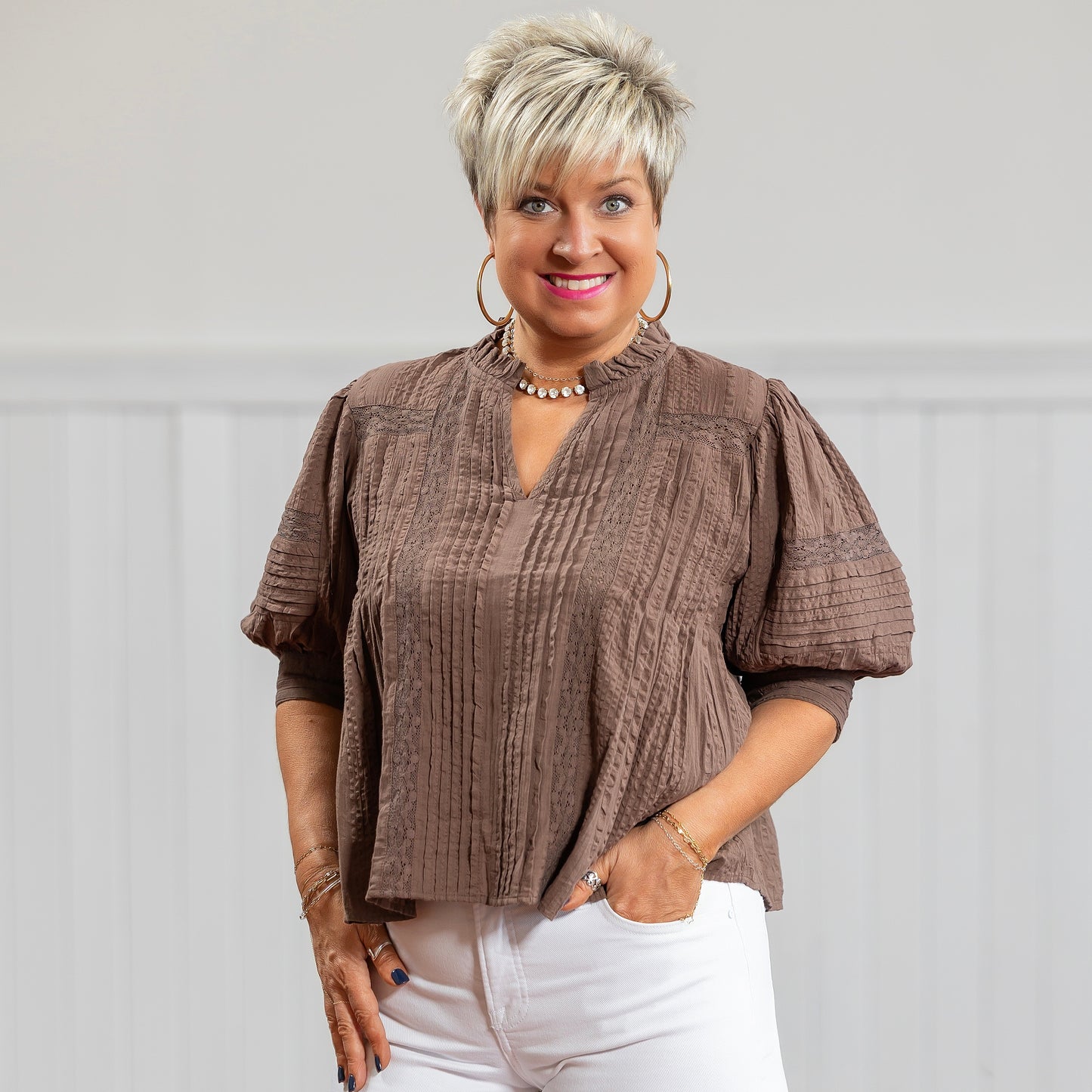 Adelaide Top - Brown