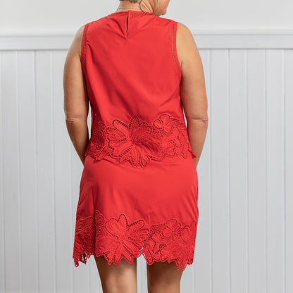 Lina Eyelet Set - Red