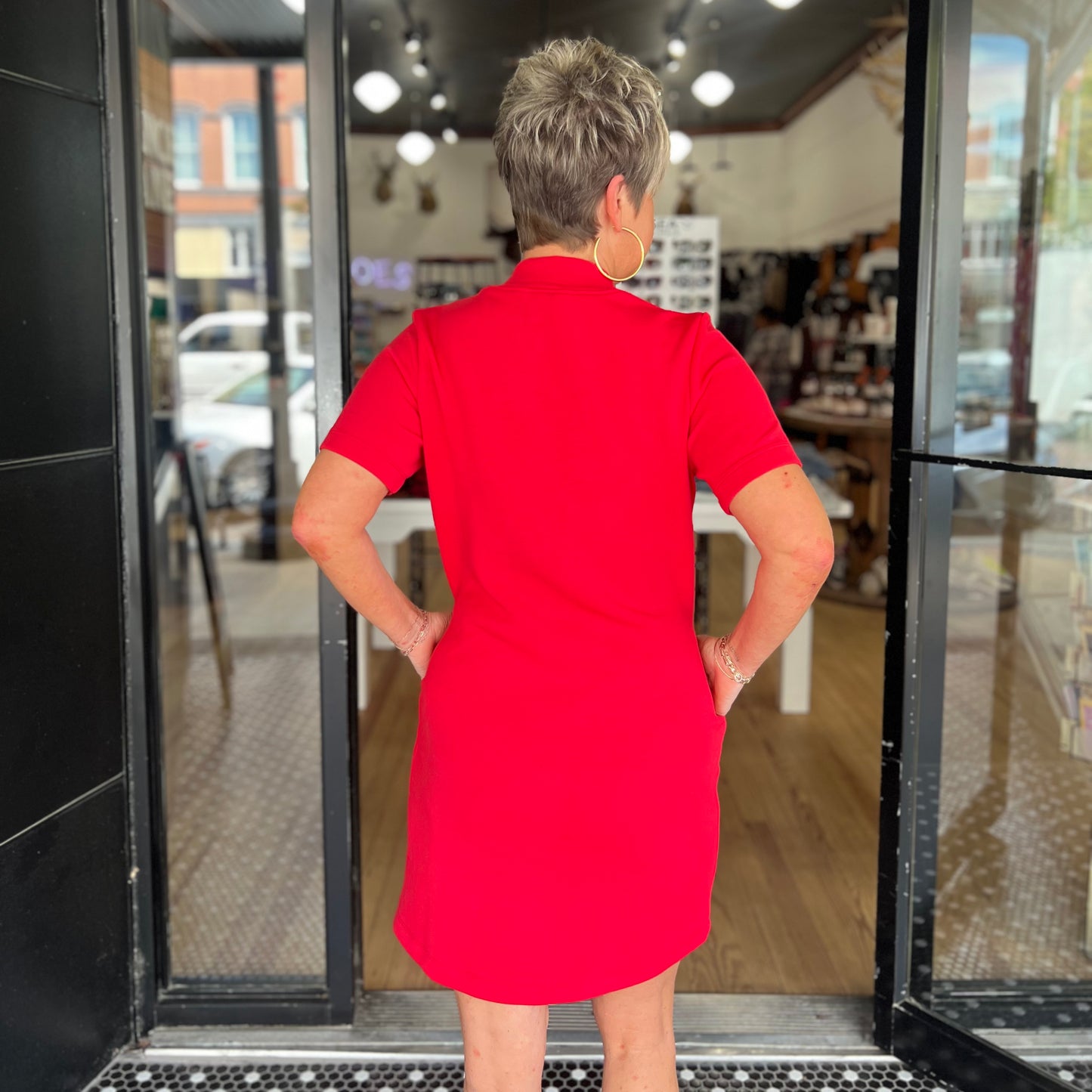 Casual Mini Dress - True Red