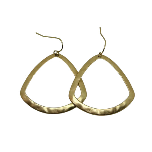 Triangle Earrings -  Matte Gold