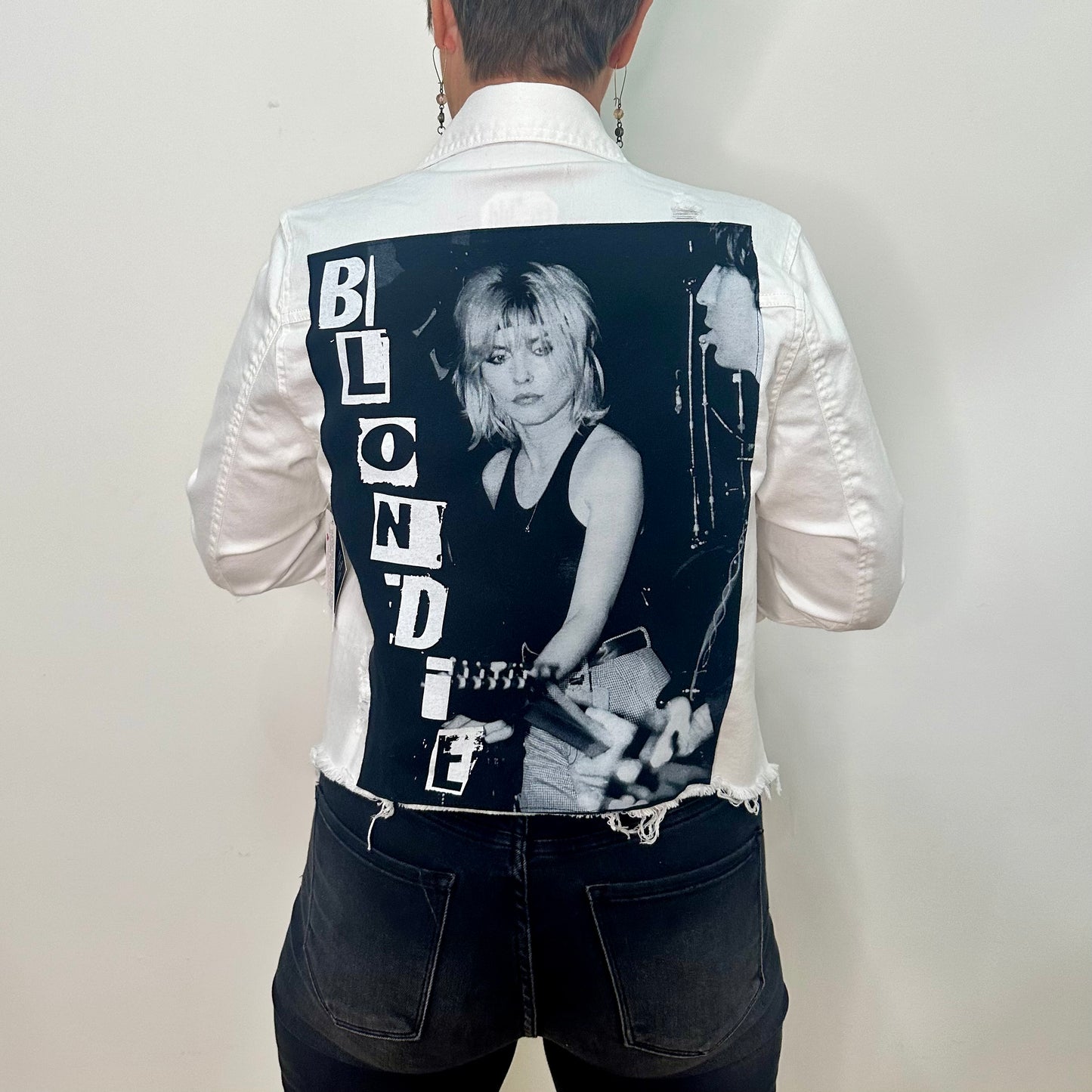 Vintage Blondie Denim Jacket - White