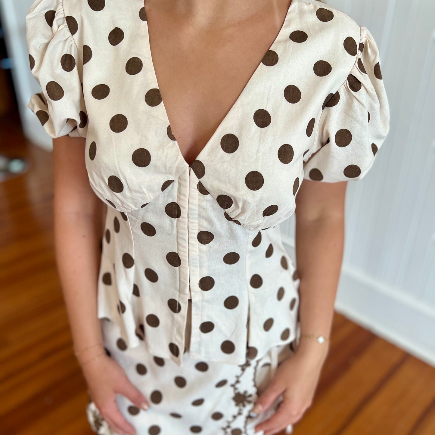 Pretty in Polka Set - Ivory/Brown