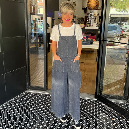 Ease Your Mind Jumpsuit - Faded Denim