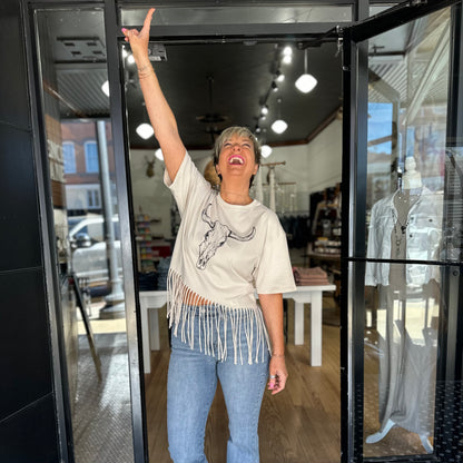 Rodeo Queen Top- Ivory