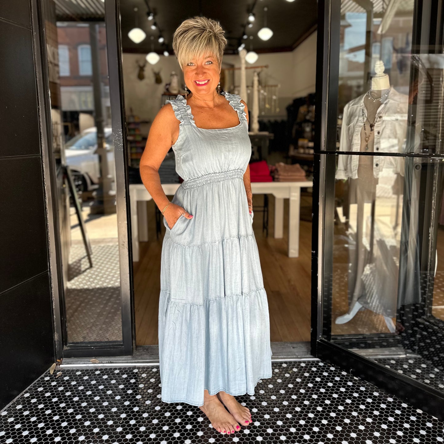 Love is in the Air Dress - Chambray