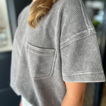 Outfit Repeater Top- Charcoal