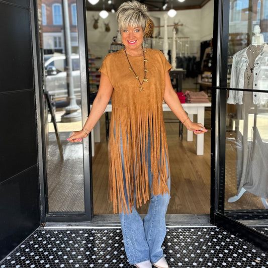 "On My High Horse" Fringe Top