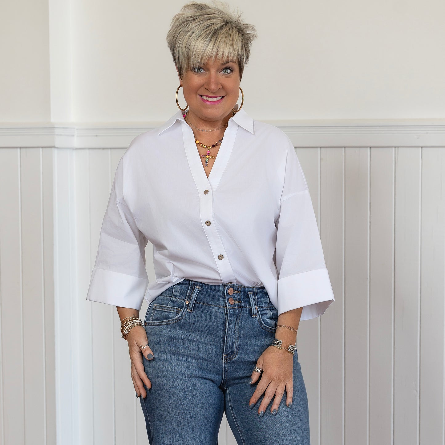 Louise Inspired Top - White