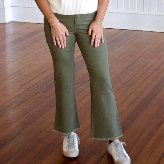 The Brandi Pant - Faded Olive