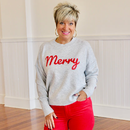 'Merry' Sweater- Slate Gray