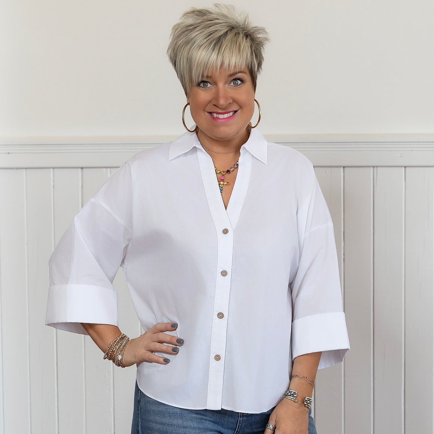 Louise Inspired Top - White