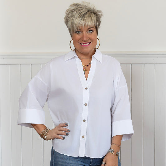 Louise Inspired Top - White