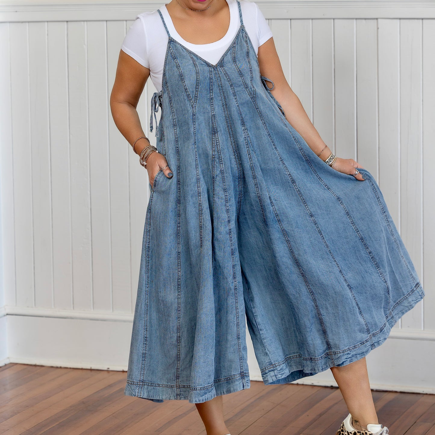 Boujee in Denim Jumpsuit - Assorted