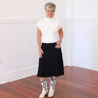 "Sweater Weather" Skirt- Black