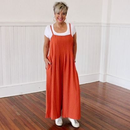 Jumping into Fall Jumpsuit