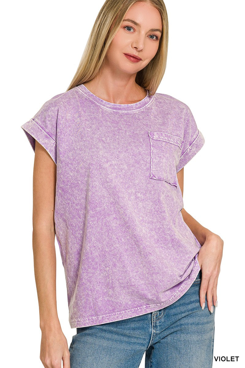 Halo Snow Washed Cuffed Tee - Assorted
