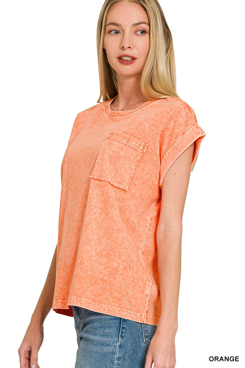 Halo Snow Washed Cuffed Tee - Assorted