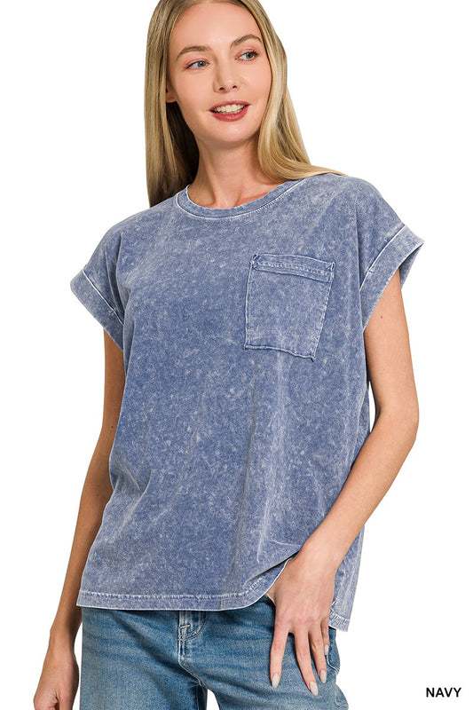 Halo Snow Washed Cuffed Tee - Assorted