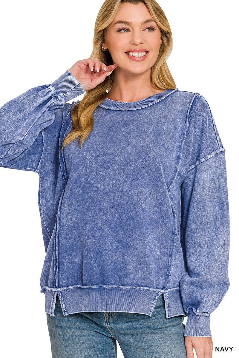 Halo Snow Washed Terry Sweatshirt - Assorted