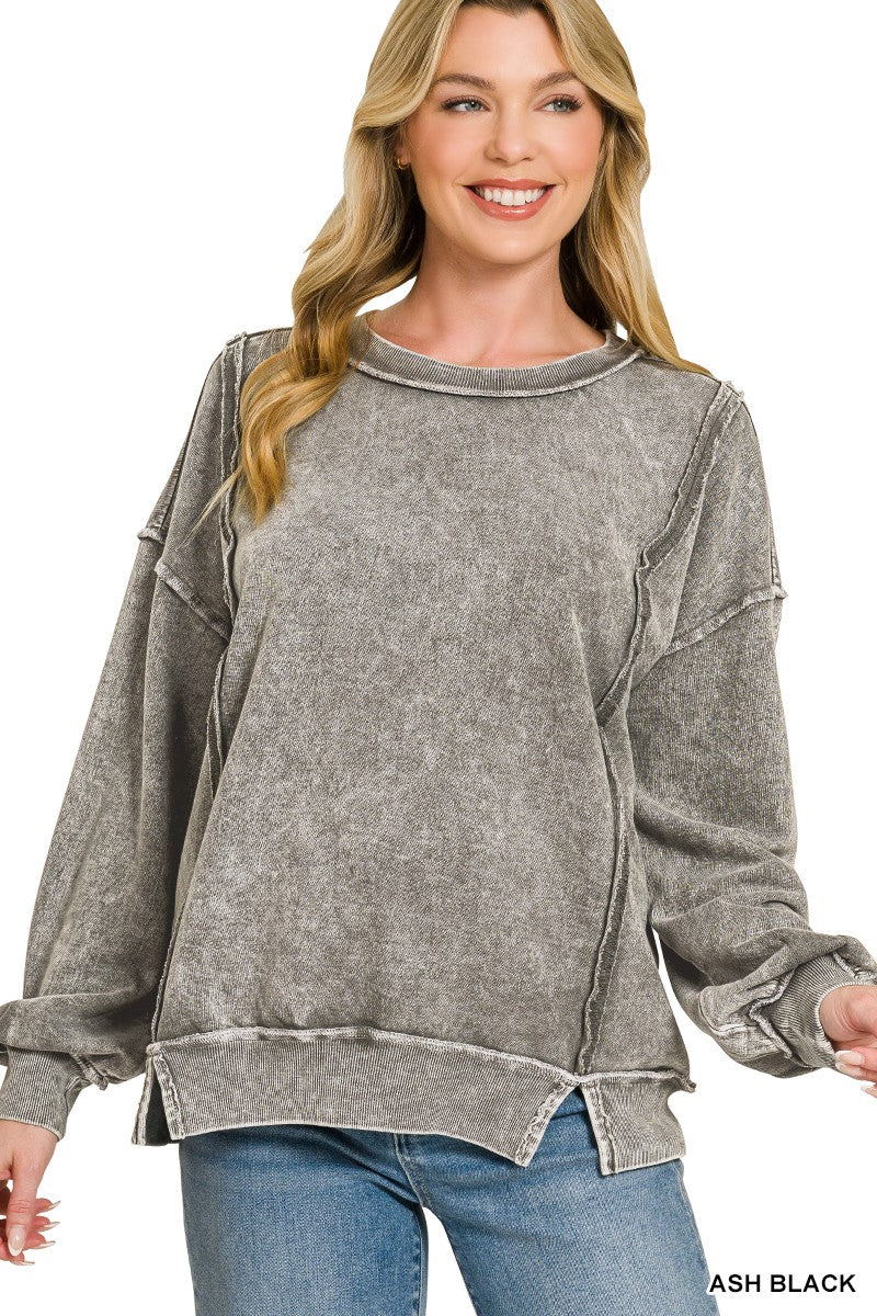 Halo Snow Washed Terry Sweatshirt - Assorted