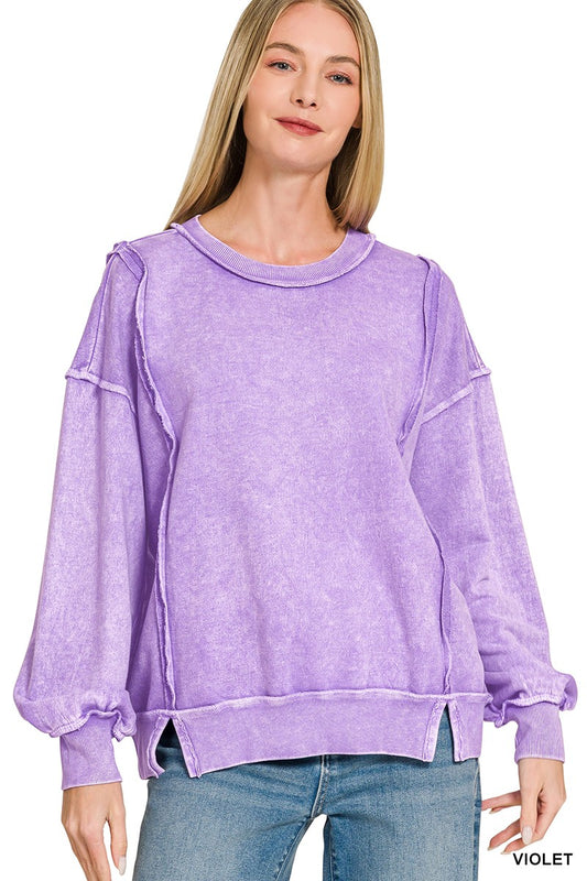 Halo Snow Washed Terry Sweatshirt - Assorted