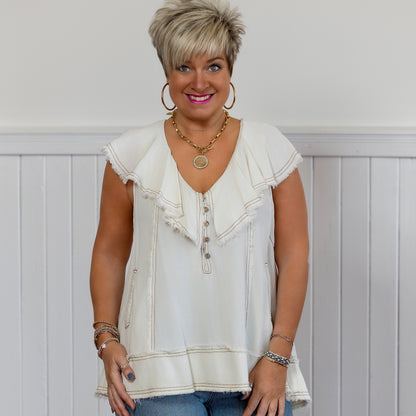 Whisper in the Wind Top - Cream