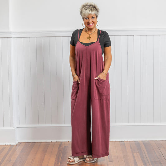 Dana's Favorite Jumpsuit - Burgundy