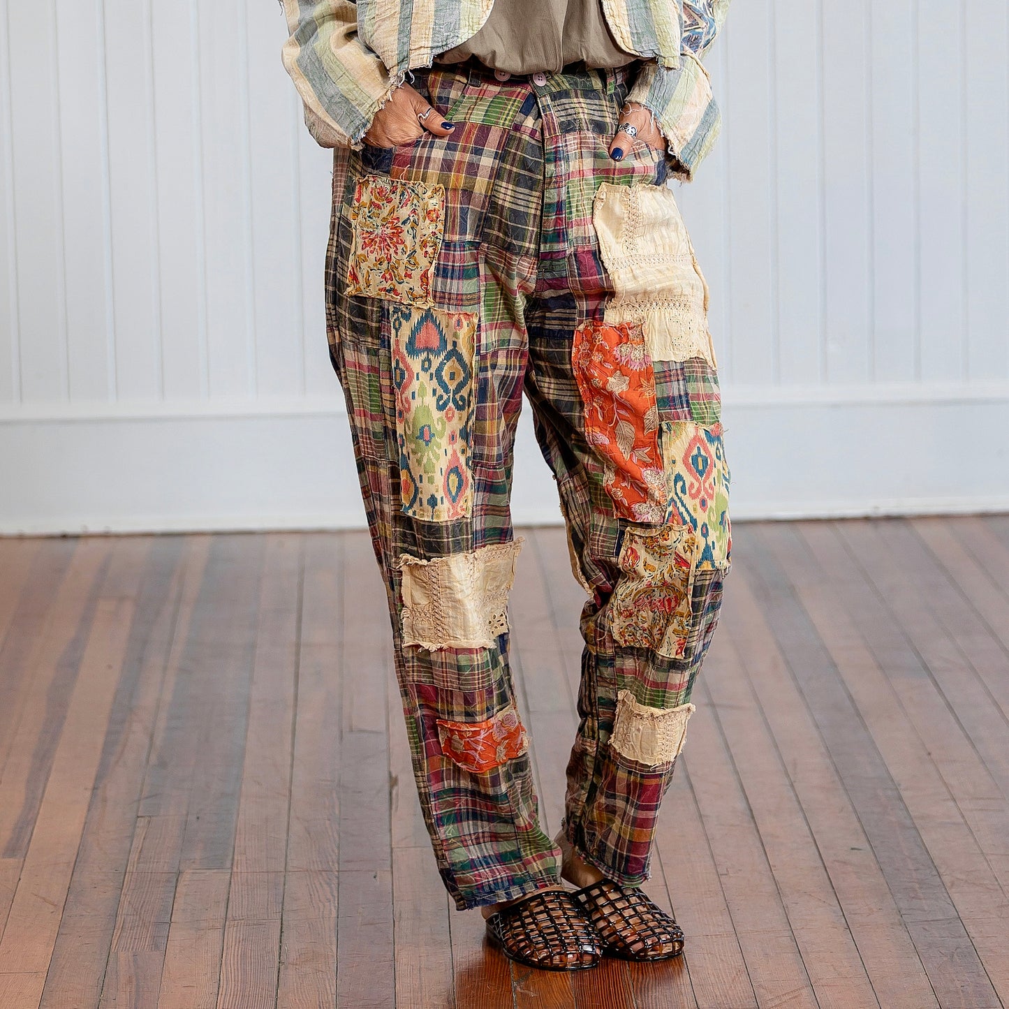 Traveling On Pants - Red/Navy