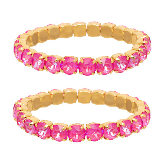 Oakland Stretch Bracelet - Fuchsia Moon