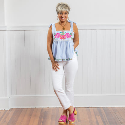 Beautiful in Bali Top - Lt. Blue