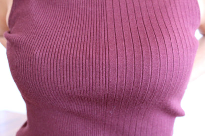 Marcel Knit Top- Burgundy