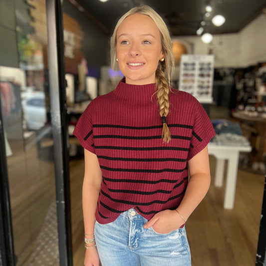 Line & Loft Pullover - Burgundy