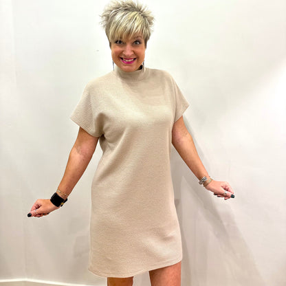 Cloudy Knit Mock Neck Dress - Assorted