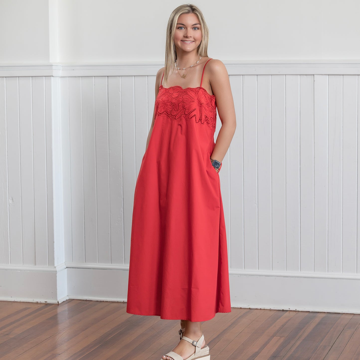 Reya Maxi Dress - Red