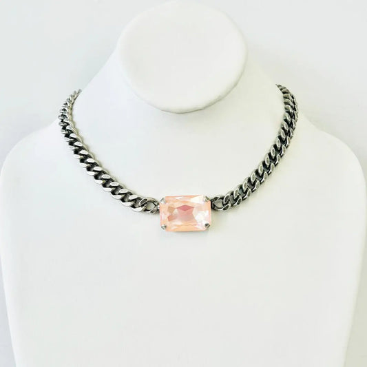 Darcy Necklace - Antique Silver/Ultra Chiffon