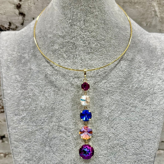 Pamela Pendant - Pink/Blue/Fuchsia