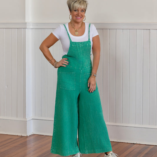 Ease Your Mind Jumpsuit - Atlantis Green