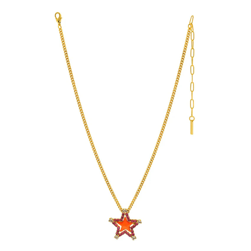 Sweet Star Necklace - Pink
