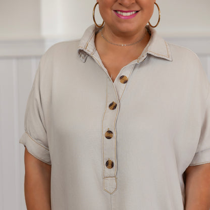 Breezy Babe Dress - Khaki