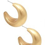 Chunky Metal Hoops - Worn Gold