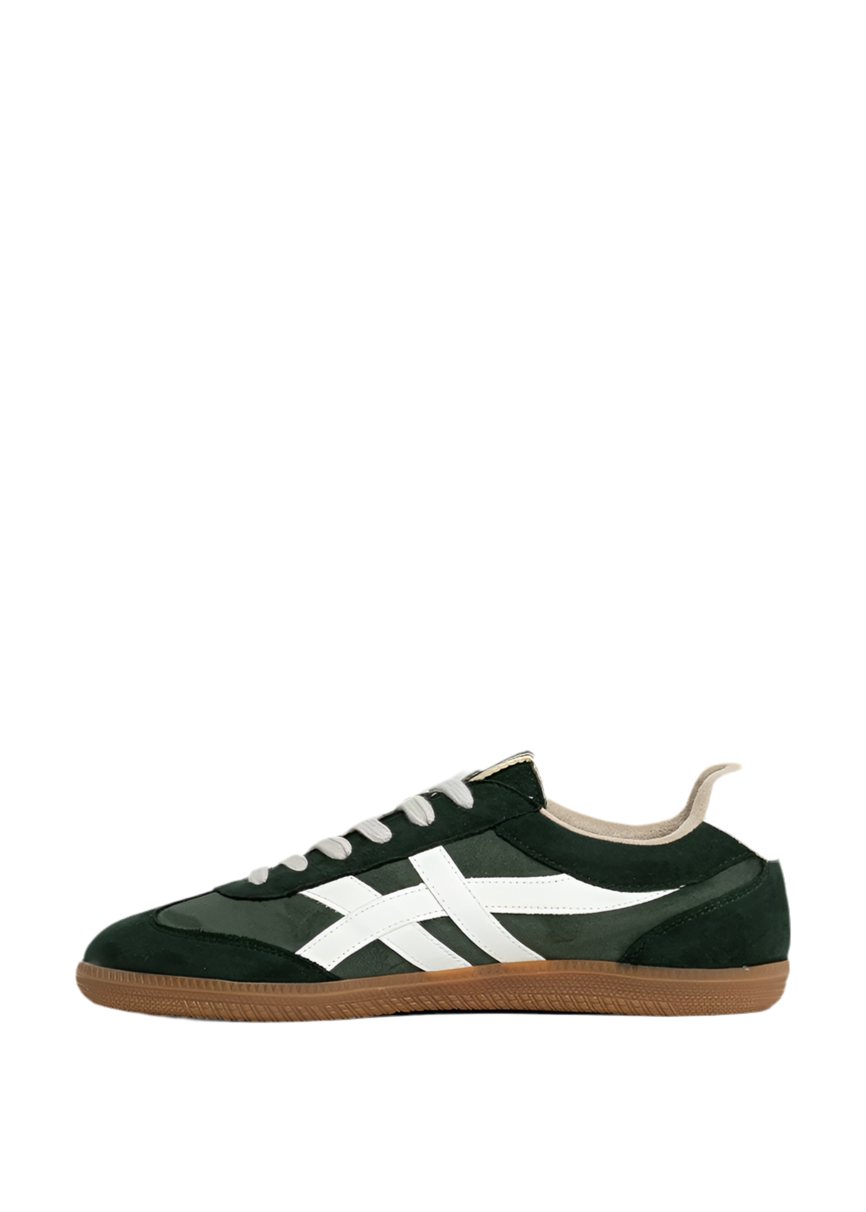Sasha Sneaker - Green Suede
