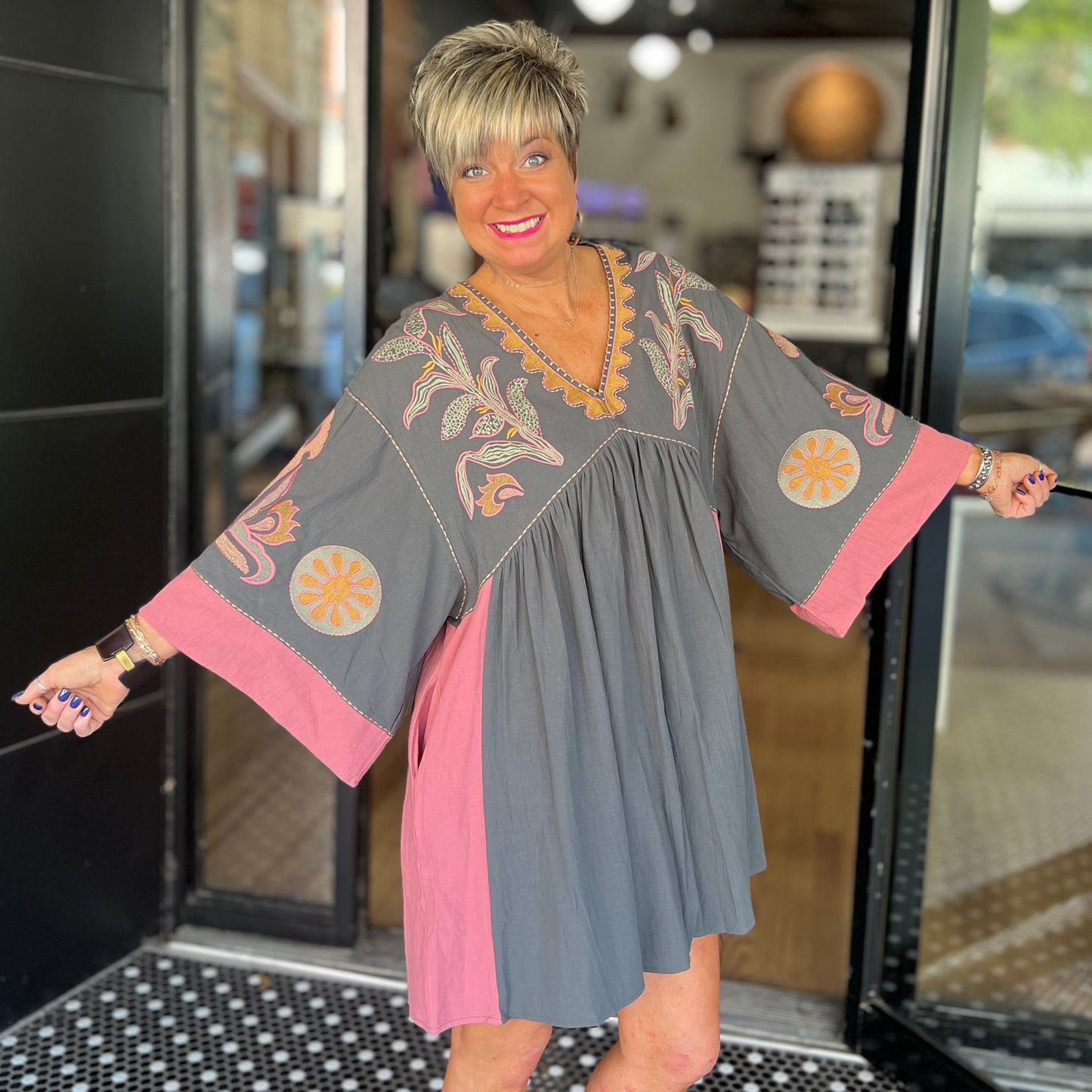 Washed Willow Dress - Teal Rose