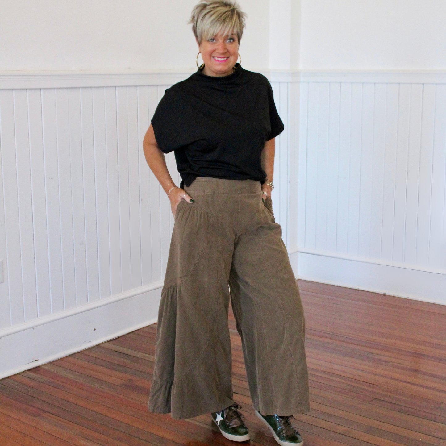 The Whitney Pants- Ash Olive
