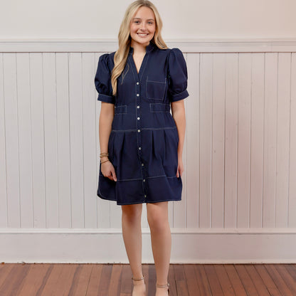 Sweet Intentions Dress - Navy